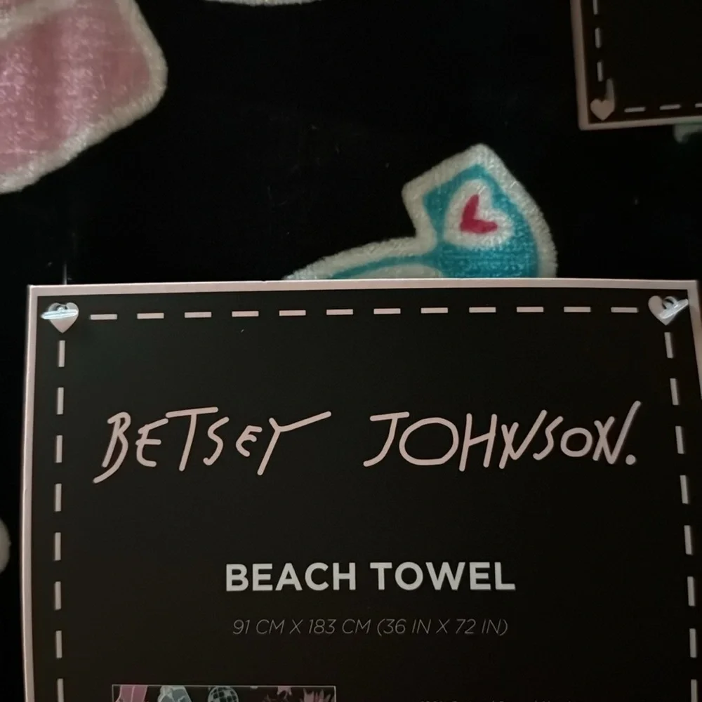New Betsey Johnson Beach Towel Cotton 36